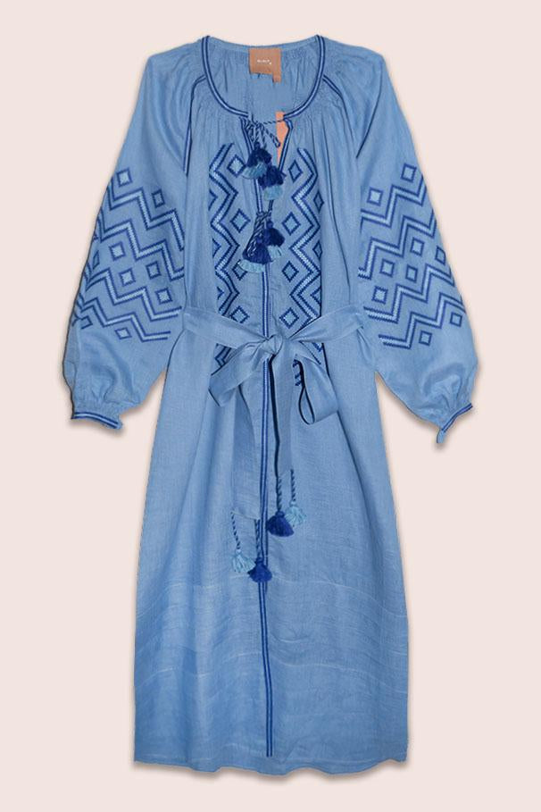 Kim Classic Maxi Dress in Blue