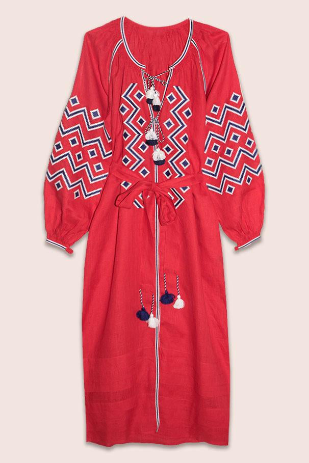 Kim Classic Maxi Dress in Red