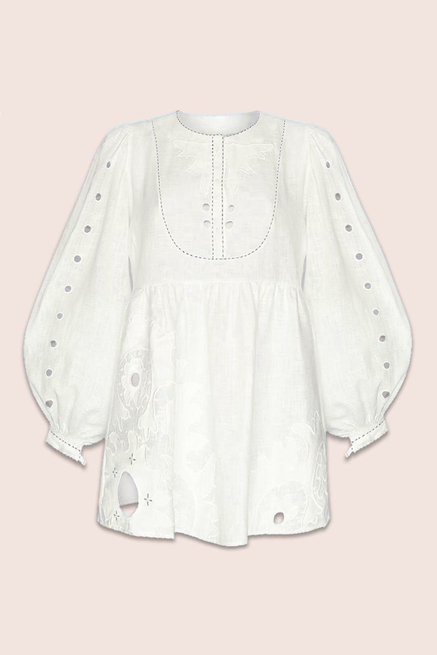 Shaima Mini Dress in Creme