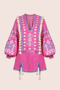 Alina Mini Dress in Fuchsia