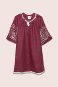 Polly Mini Dress in Burgundy