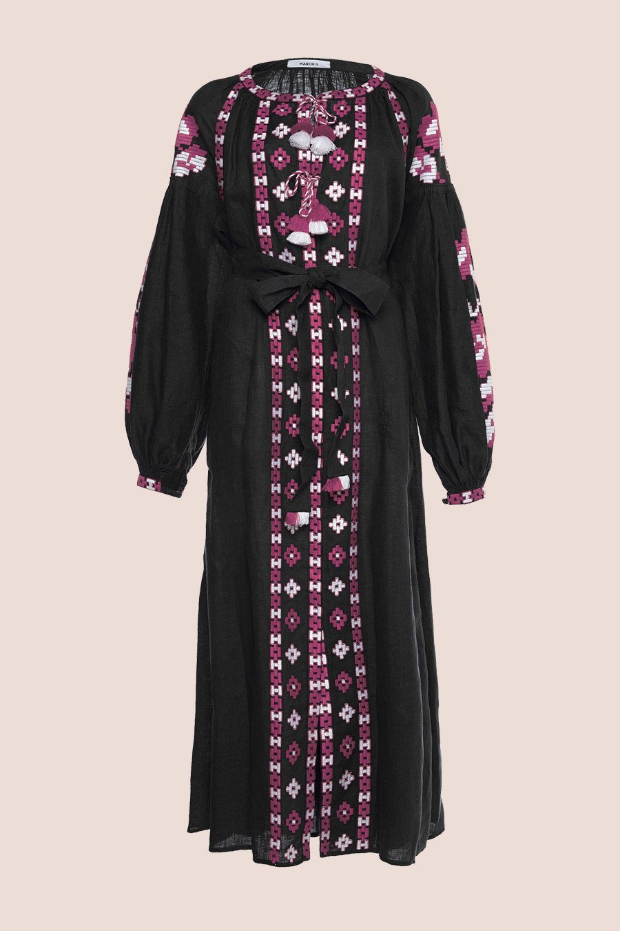 LIMITED EDITION Flower Pixel Maxi Dress in Black