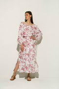French Rose Linen Maxi Dress