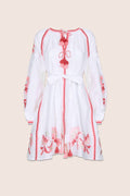 Rose Power Mini Dress in White