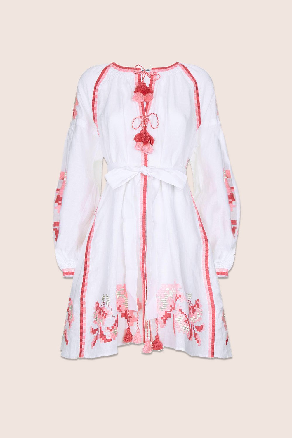 Rose Power Mini Dress in White