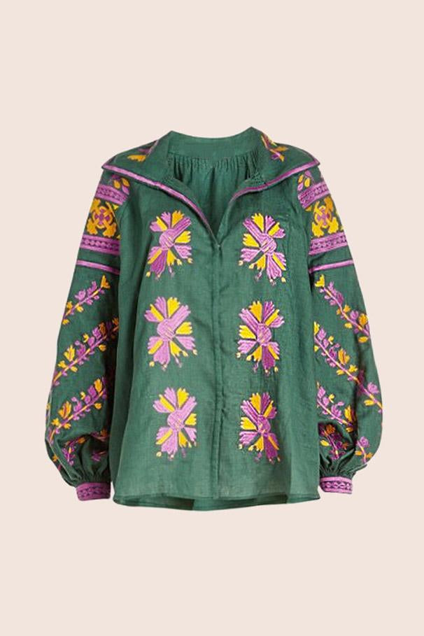 Tina Blouse in Emerald